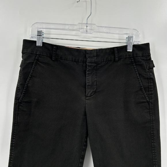 VINCE Women's Dark Gray Side Buckle Cotton Elastane Bermuda Shorts Size 6 - Picture 3 of 6